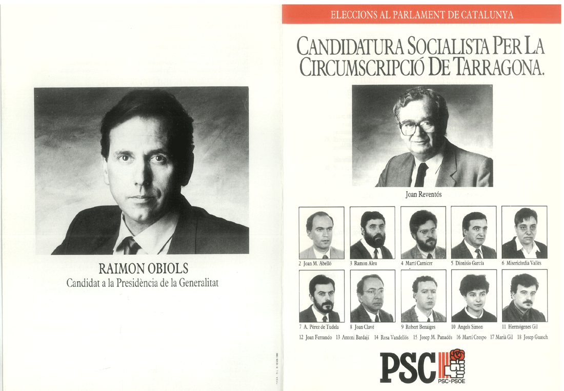 Candidatura socialista per la circumscripció de Tarragona