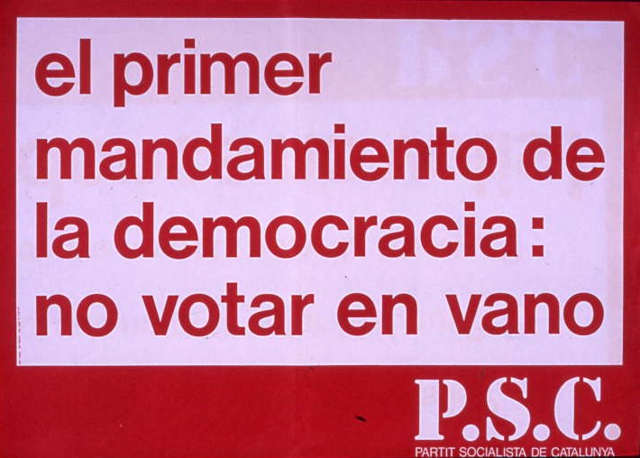 El primer mandamiento de la democracia : no votar en vano