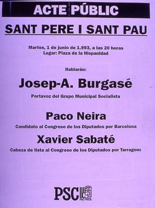 Acte públic: Sant Pere i Sant Pau