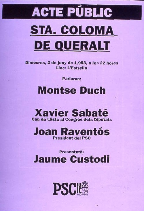 Acte públic: Santa Coloma de Queralt