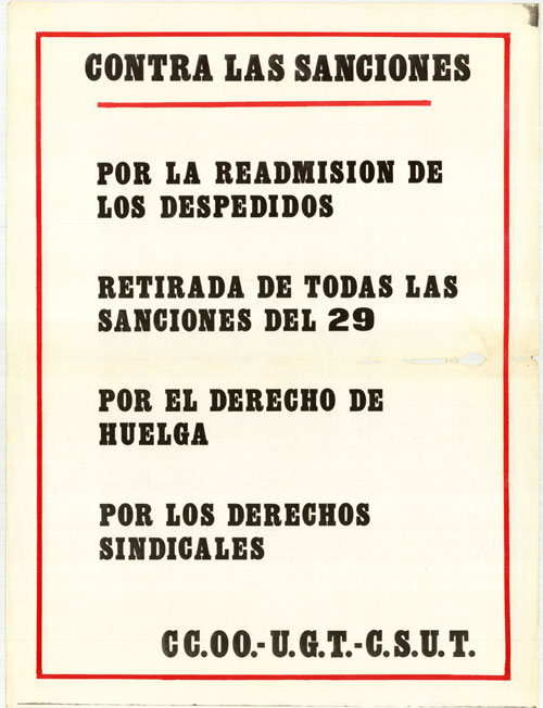 Contra las sanciones por la readmisión de los despedidos... [...]