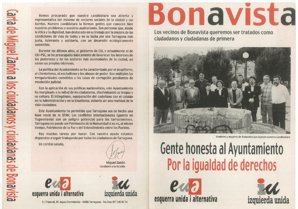 Bonavista : los vecinos de Bonavista queremos ser tratados como ciudadanos de primera