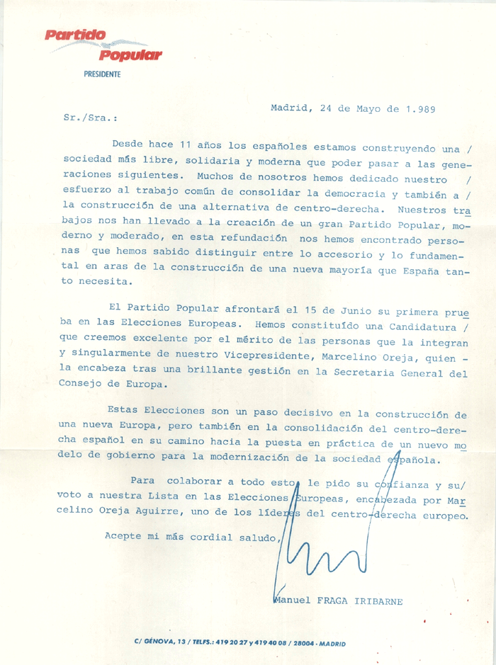 Madrid, 24 de mayo de 1989 Sr./Sra.: ... [...]