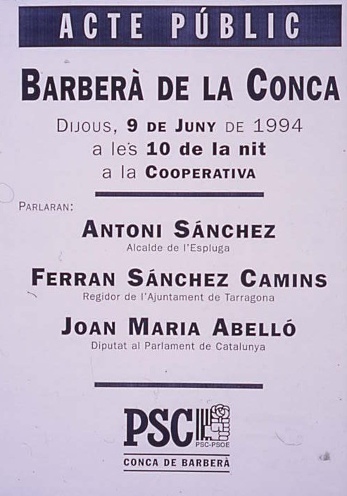 Acte públic: Barberà de la Conca
