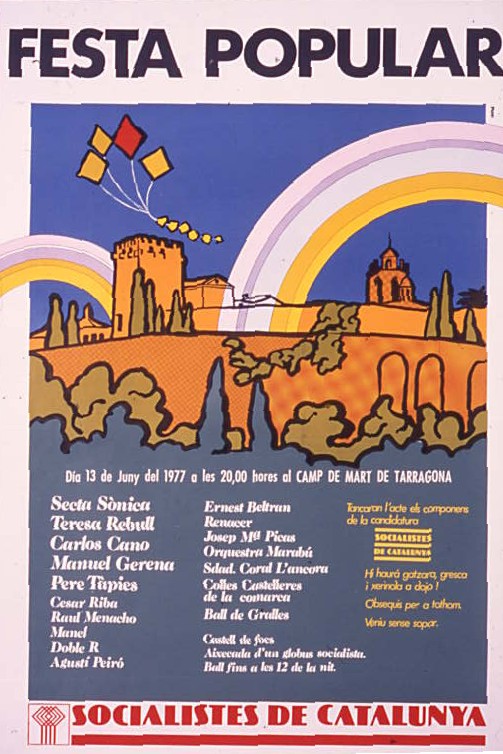 Festa popular : Dia 13 de juny del 1977 a les 20,00 hores
al Camp de Mart de Tarragona