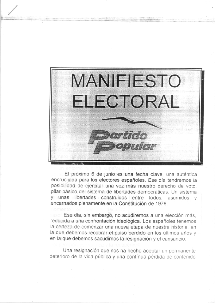 Manifiesto electoral