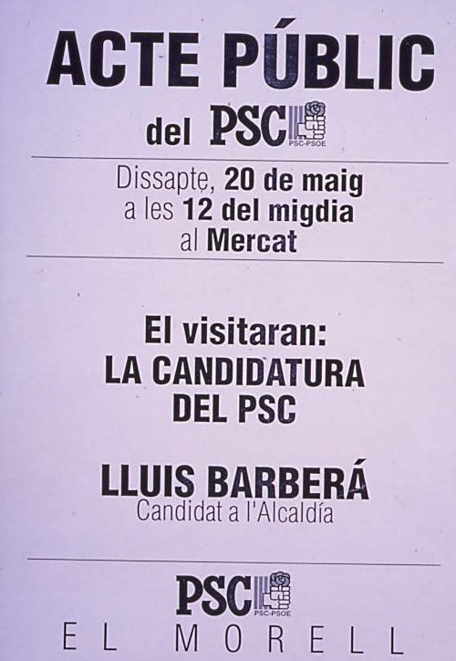 Acte públic del PSC: El Morell