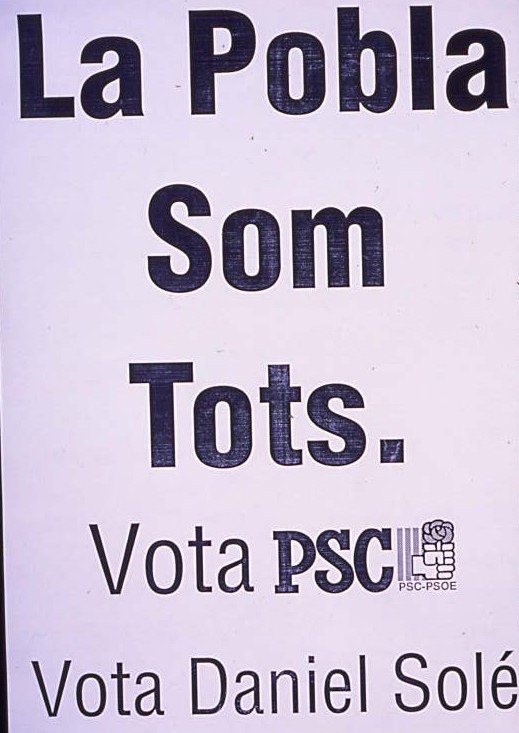La Pobla Som Tots: Vota PSC : Vota Daniel Solé