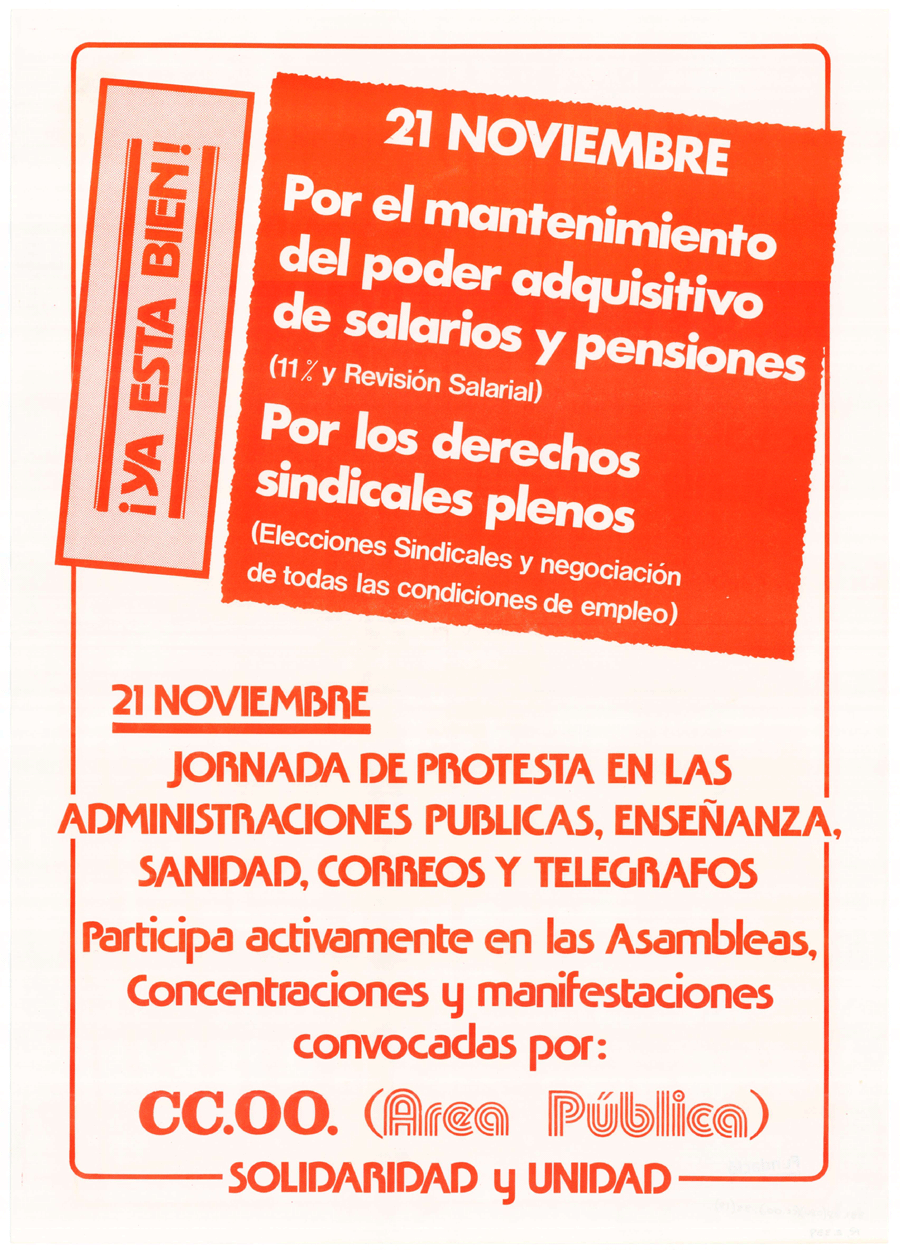 21 noviembre por el mantenimiento del poder adquisitivo de salarios y pensiones... [...]
