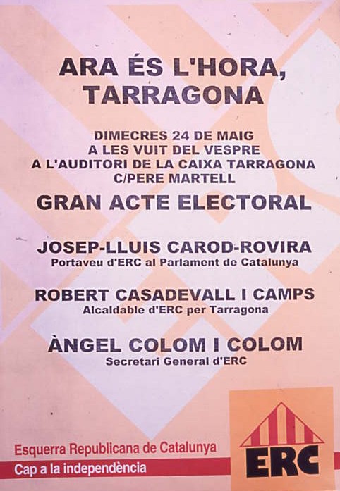 Ara és l'hora, Tarragona : Gran acte electoral
