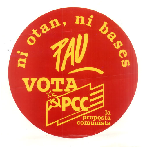 ni otan, ni bases Pau :  Vota PCC la proposta comunista