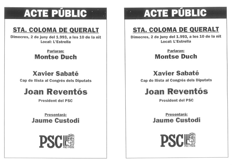 Acte públic : Sta. Coloma de Queralt