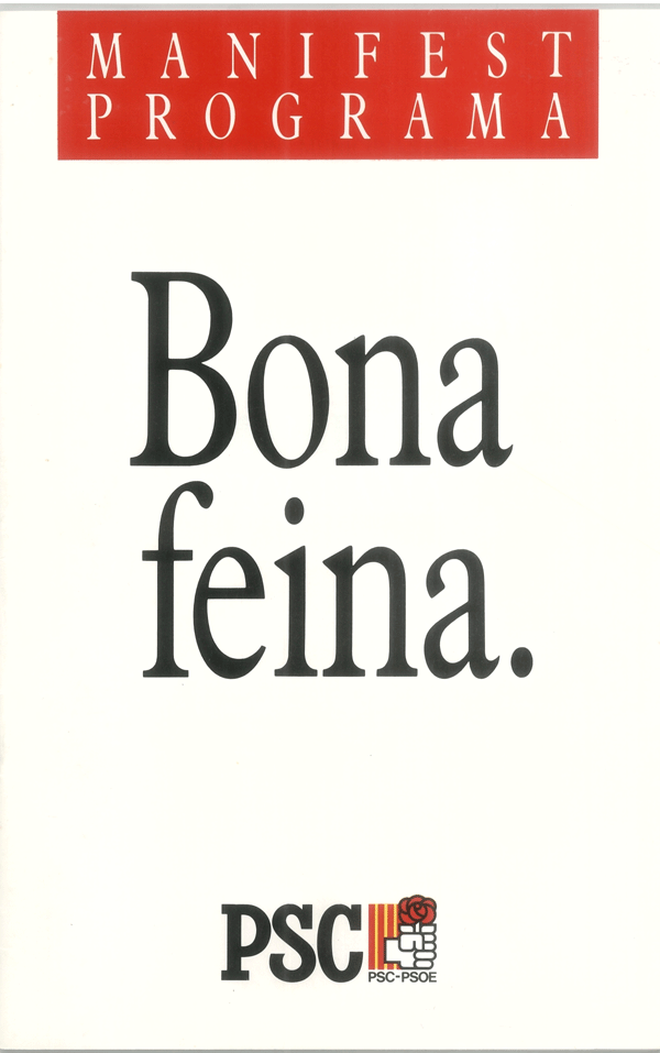 Bona feina : manifest programa