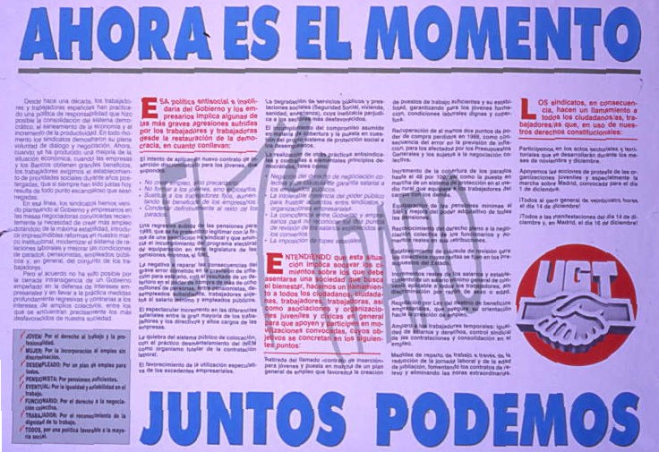 Ahora es el momento Juntos podemos : el 14 paro