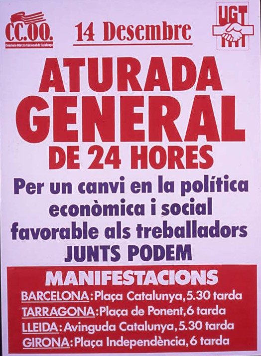 Aturada general de 24 hores : 14 desembre
