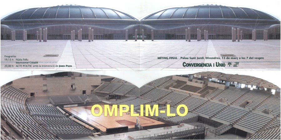 Míting final - Palau Sant Jordi. Divendres, 13 de març a les 7 del vespre