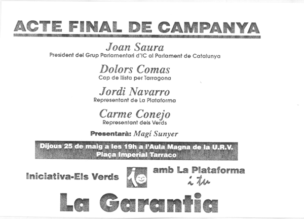 Acte final de campanya : Joan Saura... [...]