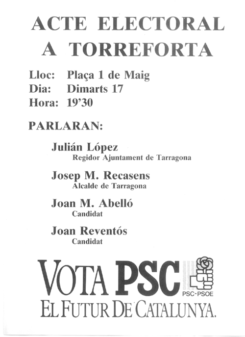 Acte electoral a Torreforta