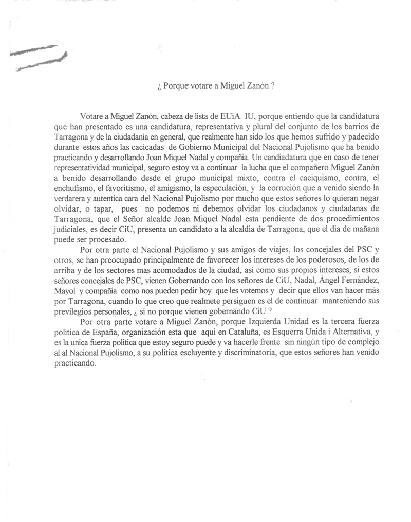 ¿Porque votare a Miguel Zanón?