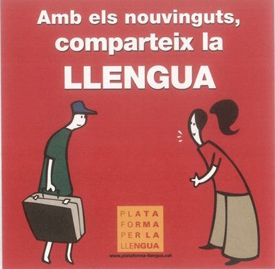 Amb els nouvinguts, comparteix la llengua