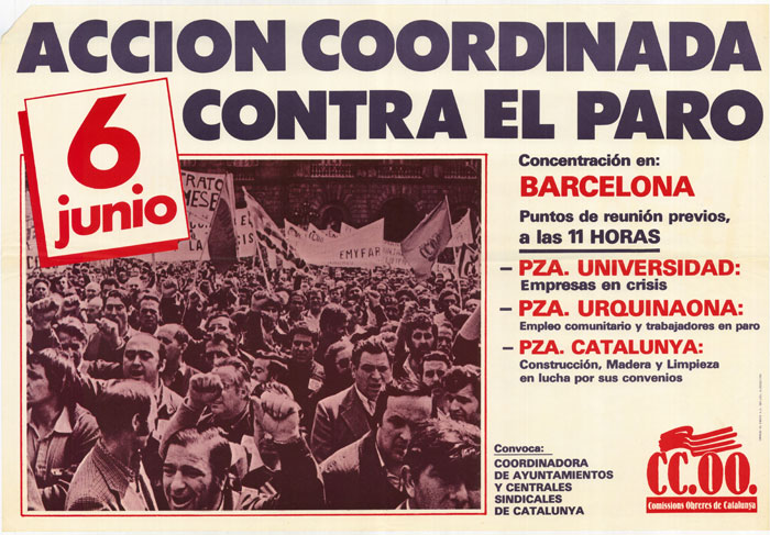 Acción coordinada contra el paro 6 junio concentración en: Barcelona... [...]
