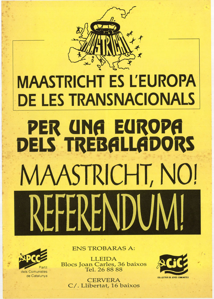 Maastricht és l'Europa de les transnacionals : per una Europa dels treballadors Maastricht, no!
