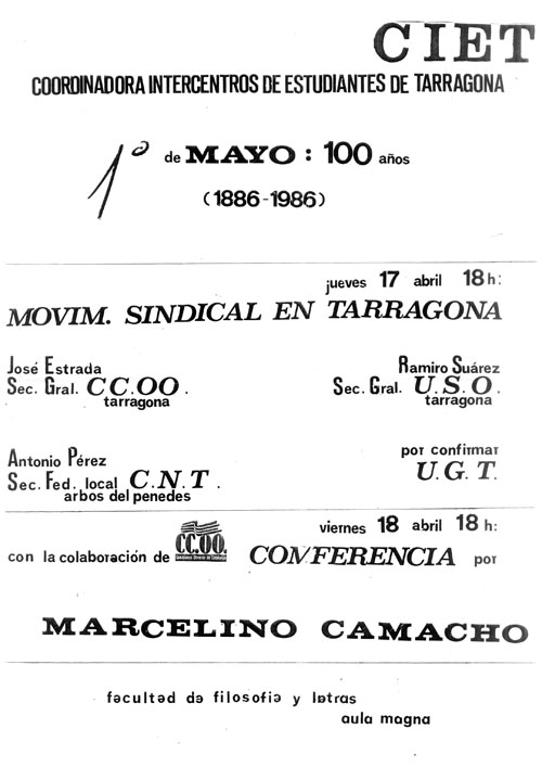 1º mayo : 100 años (1886-1986)