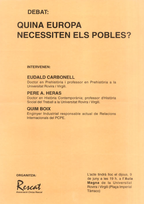 Debat: quina Europa necessiten els pobles?