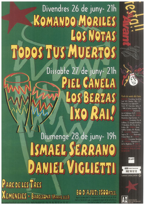 Festa!! Avant '98 : divendres 26 de juny - 21h Komando Moriles Los Notas Todos tus muertos... [...]