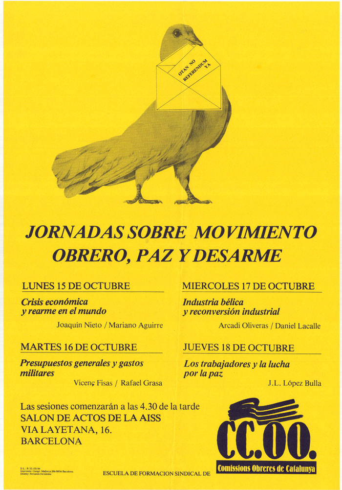 Jornadas sobre movimiento obrero, paz y desarme