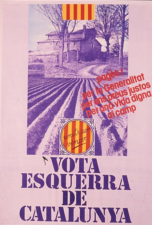 Vota Esquerra de Catalunya : pagès! per la Generalitat. per uns preus justos