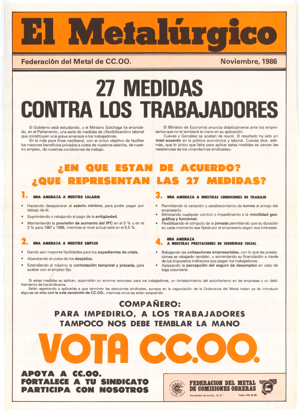 27 medidas contra los trabajadores
