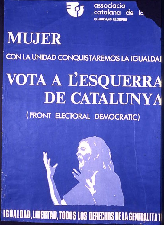 Vota a l'Esquerra de Catalunya : Mujer con la unidad conquistaremos la igualdad