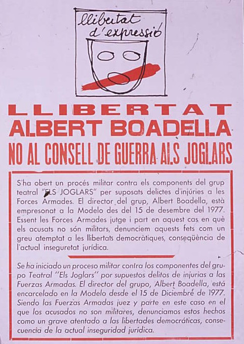 Llibertat Albert Boadella : No al consell de guerra als Joglars