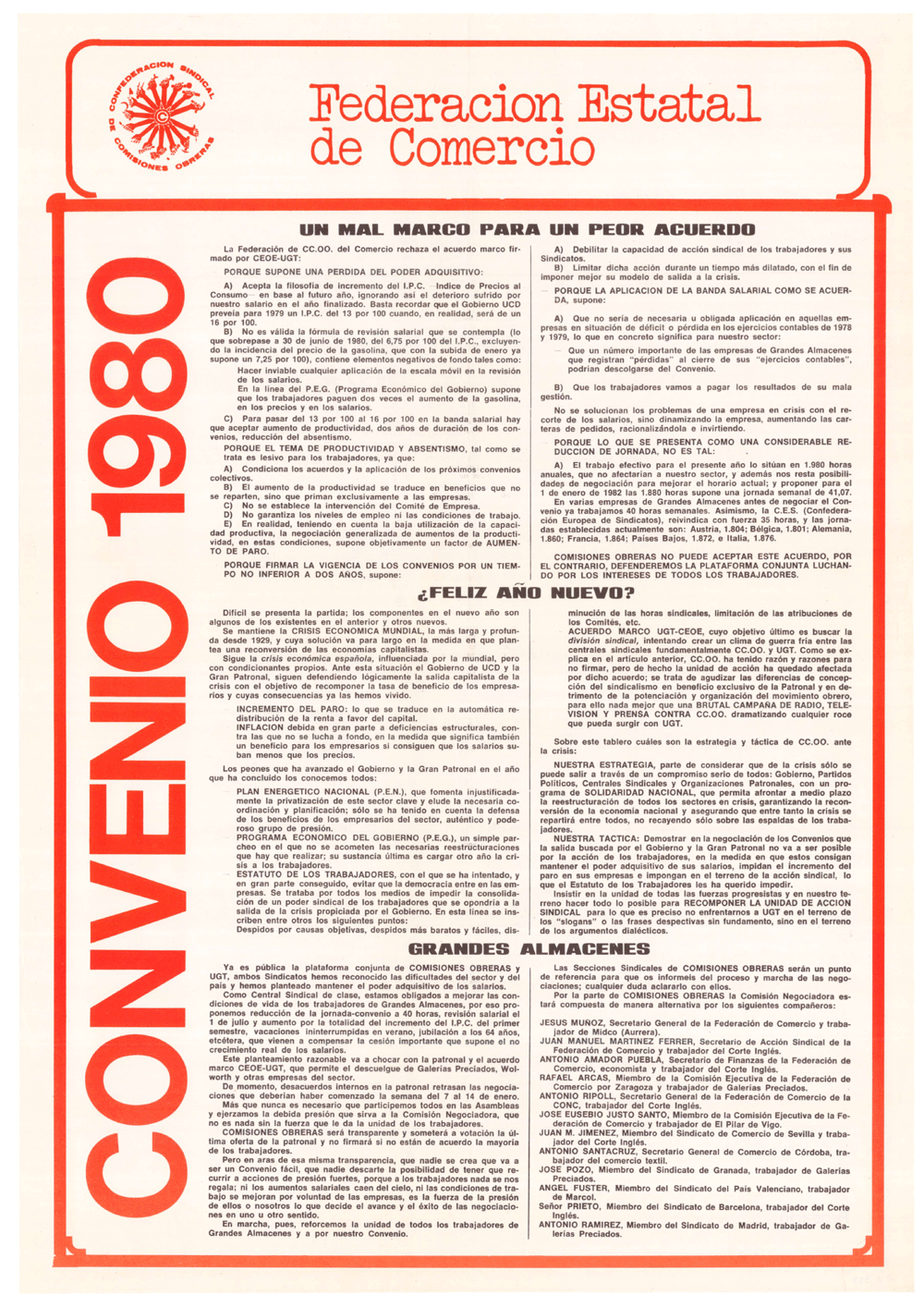 Convenio 1980 : Federación estatal de comercio