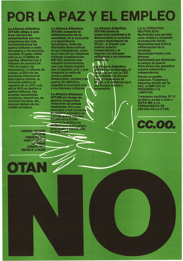 Por la paz y el empleo OTAN NO