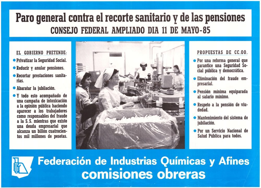 Paro general contra el recorte sanitario y de las pensiones : consejo federal ampliado dia 11 de mayo-85