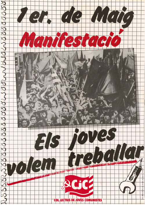 1er. de Maig : manifestació : els joves volem treballar