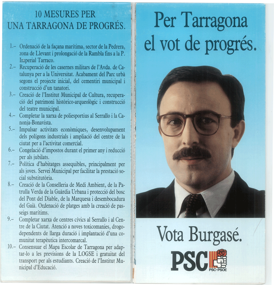 Per Tarragona el vot de progrés : 10 mesures per una Tarragona de progrés