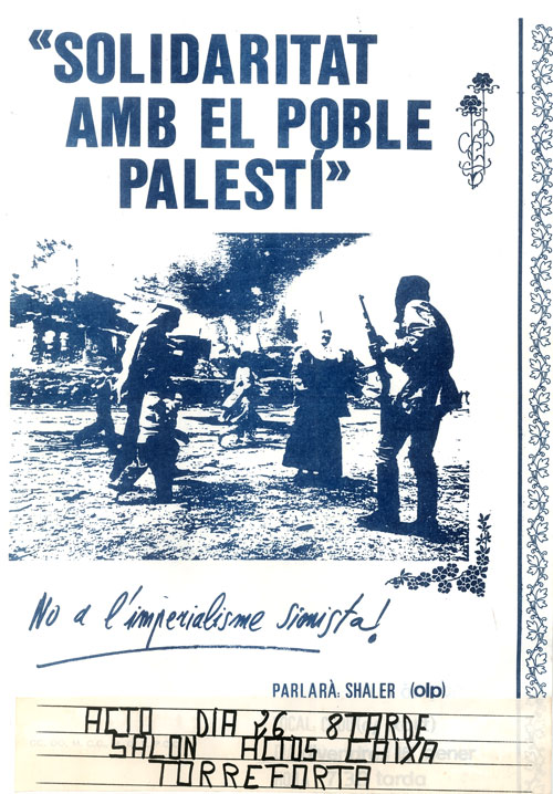 "Solidaritat amb el poble palestí" : no a l'imperi sionista!