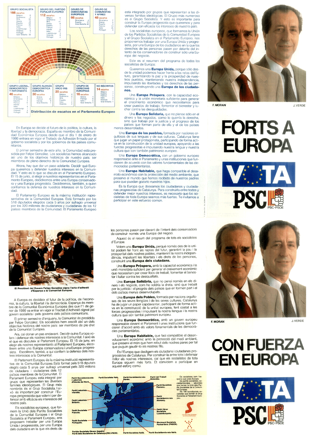 Forts a Europa = con fuerza en Europa : F. Morán J. Verde