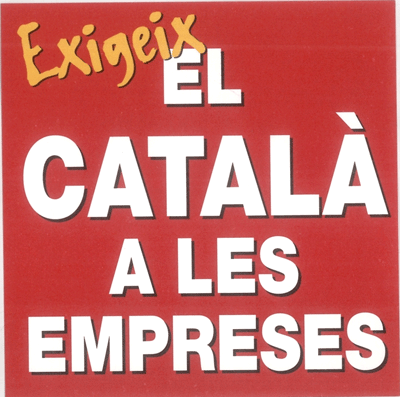 Exigeix el català a les empreses