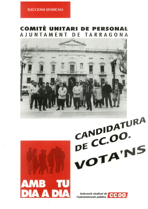 Comité unitari de personal Ajuntament de Tarragona : candidatura de CC.OO. vota'ns