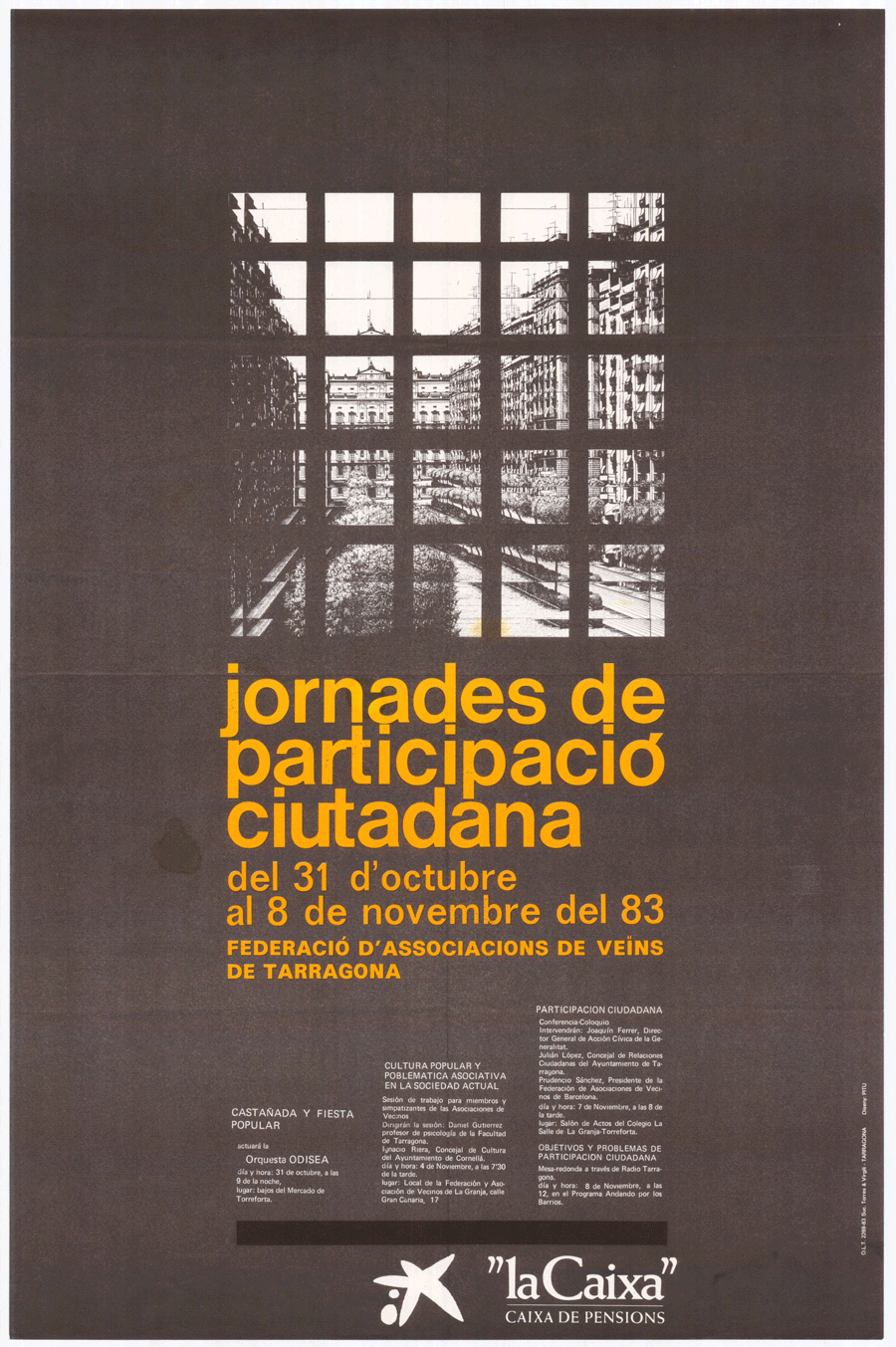 Jornades de participació cuitadana : del 31 d'octubre al 8 de novembre del 83