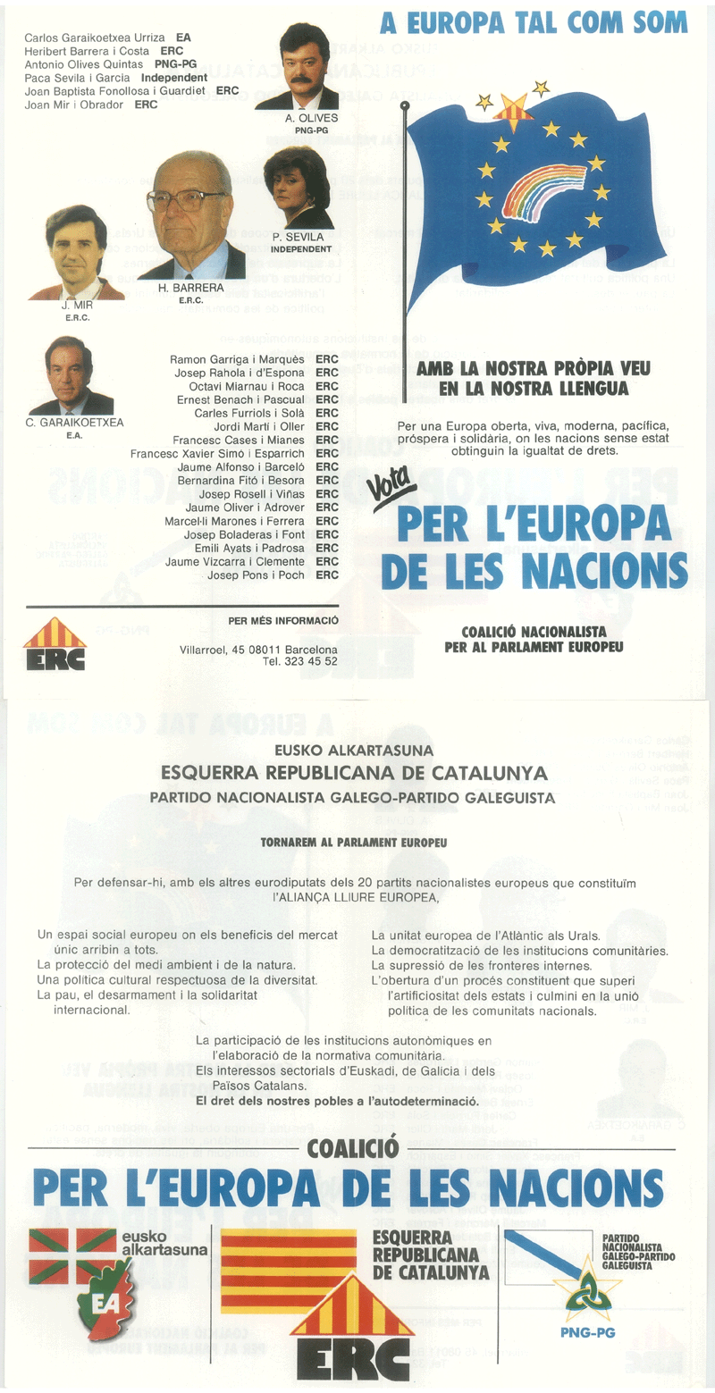A Europa tal com som : vota per l'Europa de les Nacions