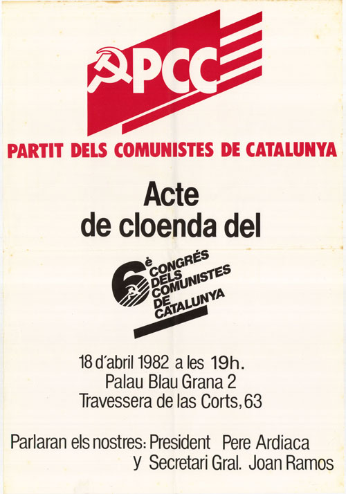 Acte de cloenda del 6è congrés dels Comunistes de Catalunya