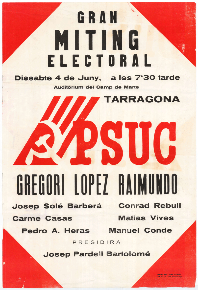 Gran miting electoral : dissabte 4 de juny, a les 7'30 tarde Auditórium del Camp de Marte