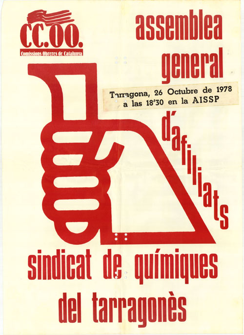 assemblea general d'afiliats sindicat de químiques del tarragonès : Tarragona, 26 octubre de 1978 a las 18,30 en la AISSP