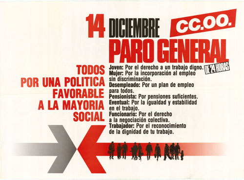 14 diciembre paro general de 24 horas : todos por una politica favorable a la mayoria social