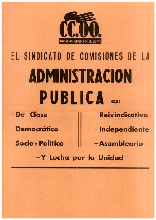 El sindicato de comisiones de la administración pública es: de clase - democrático... [...]